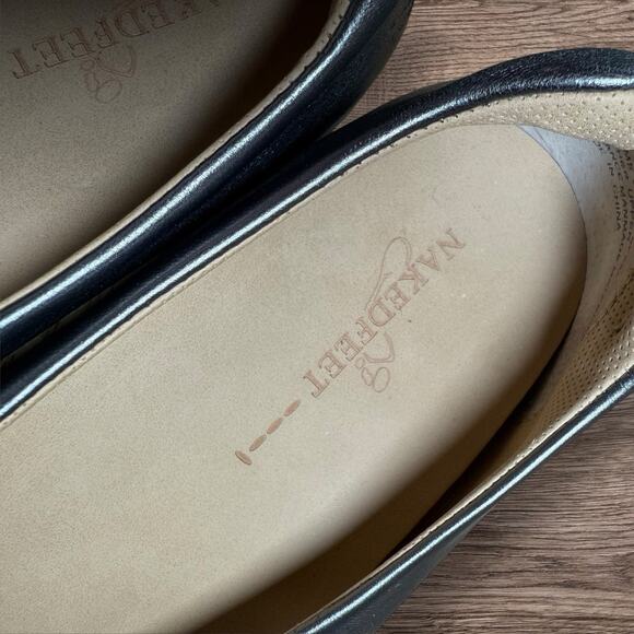 Naked Feet Regime Platform Ballet Flats Shoes Womens Sz 8.5M Pewter Leather $125 - Picture 5 of 7